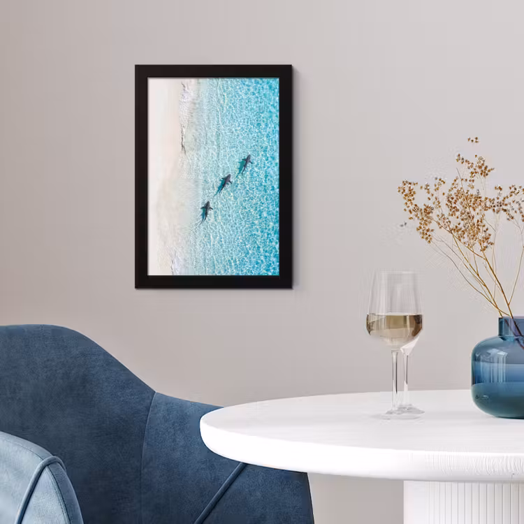 Vis - Oceaan - Strand - Turquoise - Natuur fotolijst zwart zonder passe partout klein -sfeer4