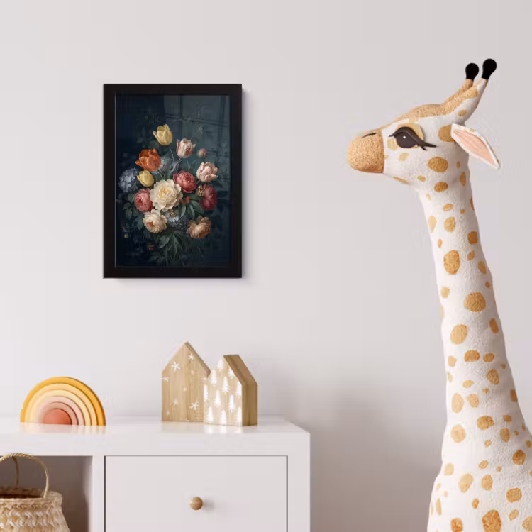 Bloemen - Boeket - Natuur - Klassiek - Donker fotolijst zwart zonder passe partout klein -usfeer4_kinderkamer
