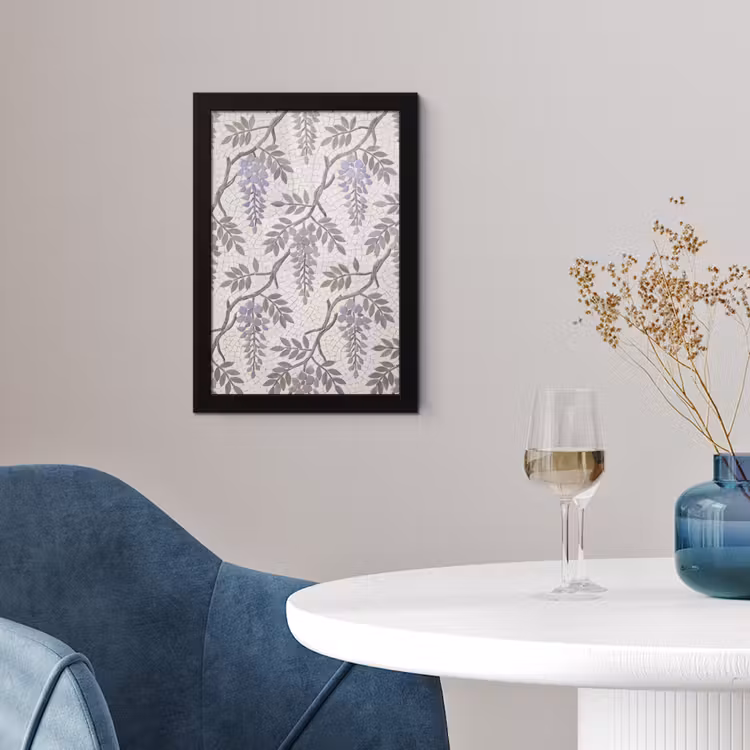 Bloemen - Mozaïek - Natuur - Patroon - Paars fotolijst zwart zonder passe partout klein -sfeer4
