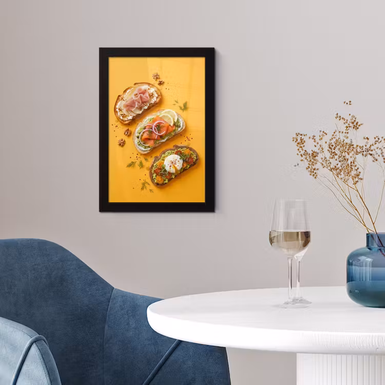 Eten - Brood - Ontbijt - Modern - Kleurrijk fotolijst zwart zonder passe partout klein -sfeer4