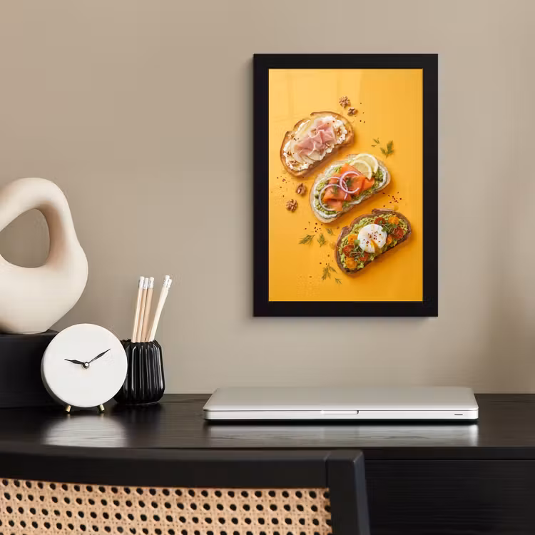 Eten - Brood - Ontbijt - Modern - Kleurrijk fotolijst zwart zonder passe partout klein -sfeer1