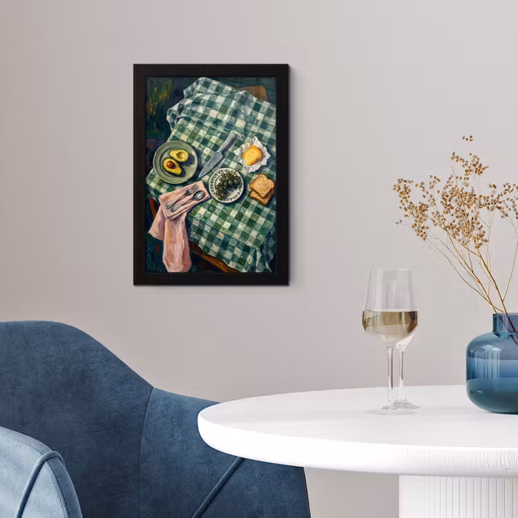Eten - Ontbijt - Tafel - Modern - Groen fotolijst zwart zonder passe partout klein -sfeer4