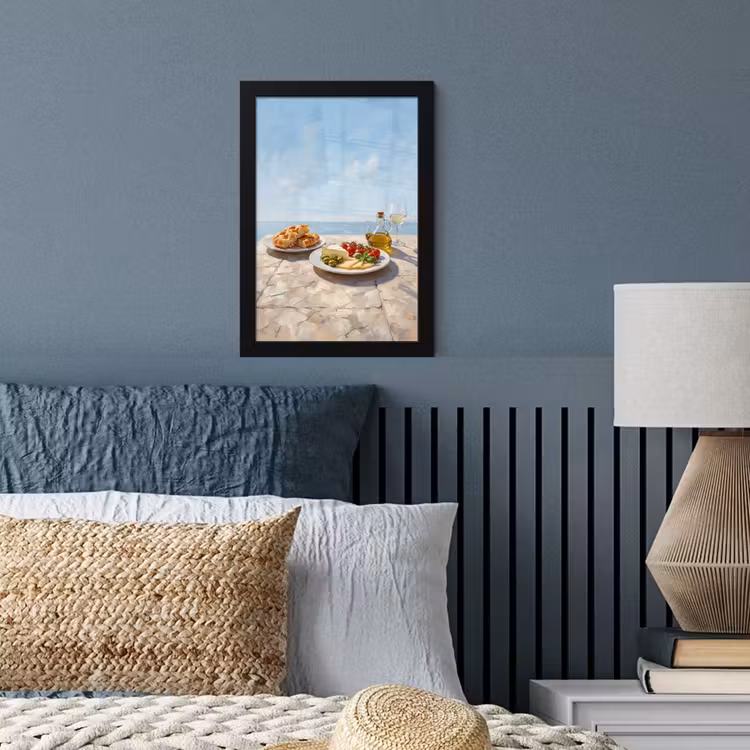 Eten - Middellandse Zee - Natuur - Geschilderd fotolijst zwart zonder passe partout klein -sfeer3