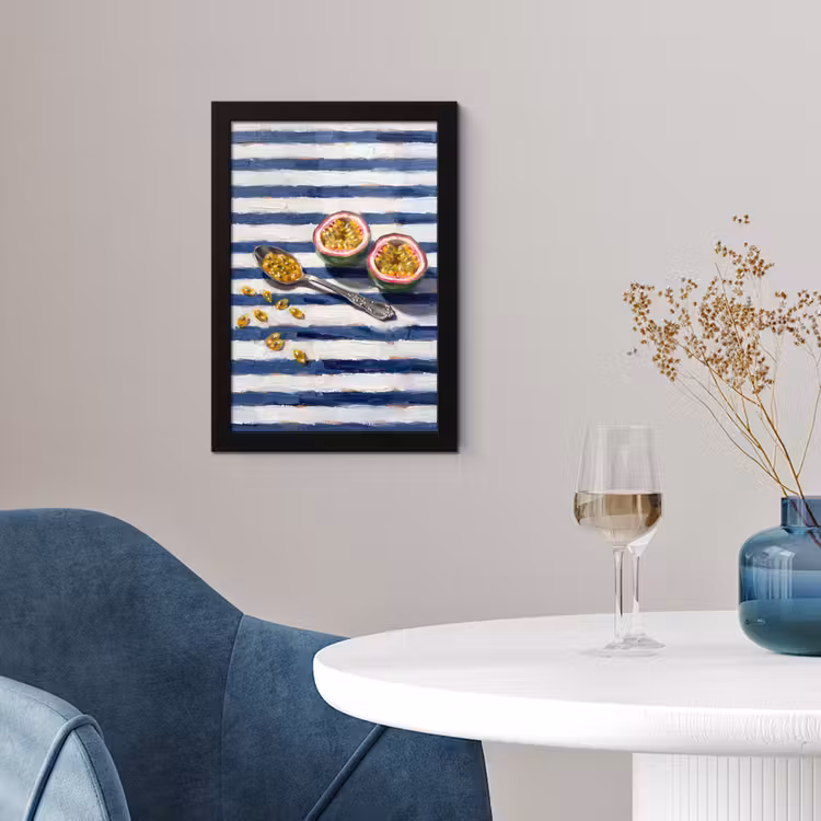 Eten - Passievrucht - Tropisch - Modern - Kleurrijk fotolijst zwart zonder passe partout klein -sfeer4