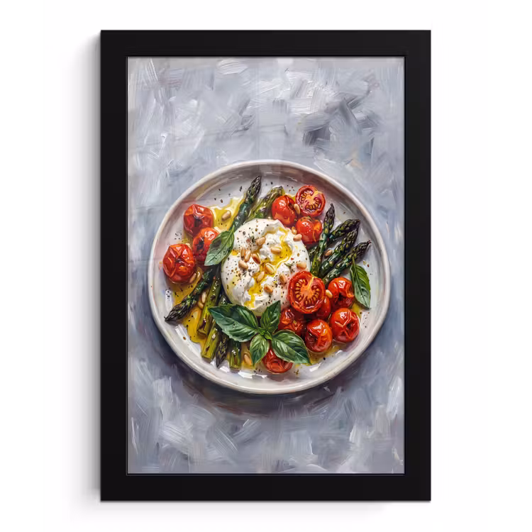 Eten - Groenten - Kaas - Modern - Vers fotolijst zwart zonder passe partout klein -3d