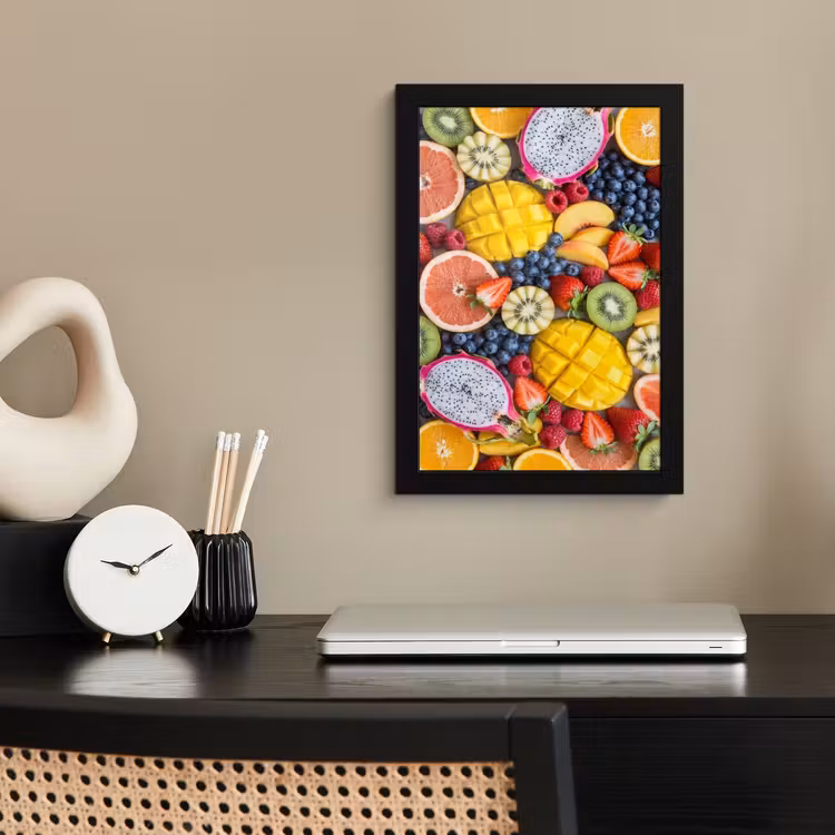 Fruit - Versneden - Kleurrijk - Eten - Gezond fotolijst zwart zonder passe partout klein -sfeer1
