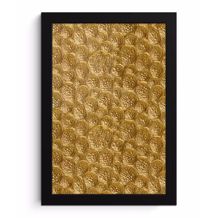 Gehamerd - Mozaïek - Antiek - Goud fotolijst zwart zonder passe partout klein 224 -3d