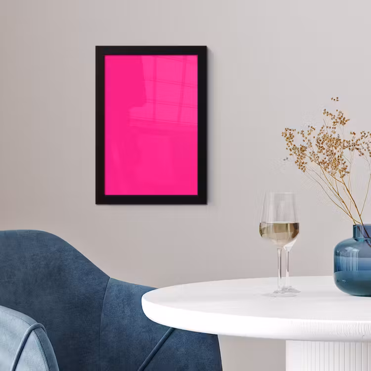 Hot - Fuchsia - Roze fotolijst zwart zonder passe partout klein 224 -sfeer4
