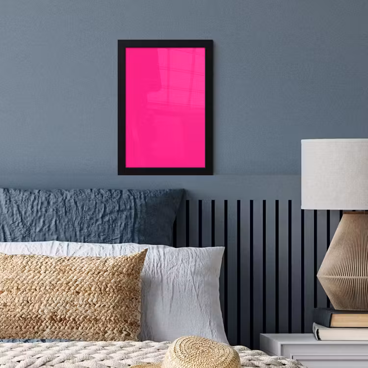 Hot - Fuchsia - Roze fotolijst zwart zonder passe partout klein 224 -sfeer3