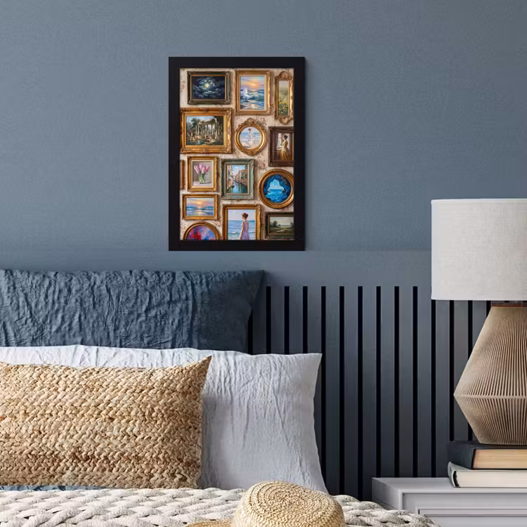 Interieur - Kunst - Collectie - Klassiek - Goud fotolijst zwart zonder passe partout klein -sfeer3