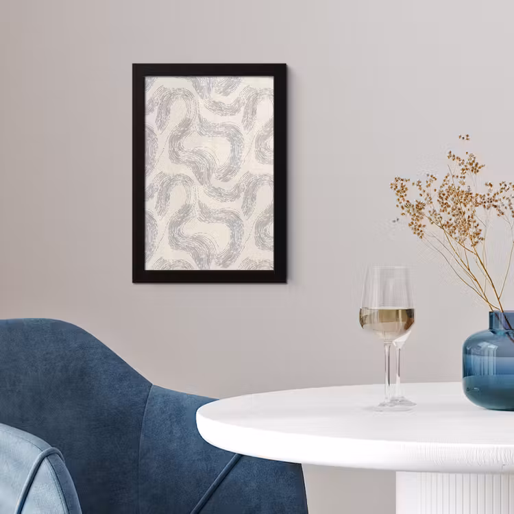 Lijnen - Patroon - Beige - Minimalistisch fotolijst zwart zonder passe partout klein 224 -sfeer4