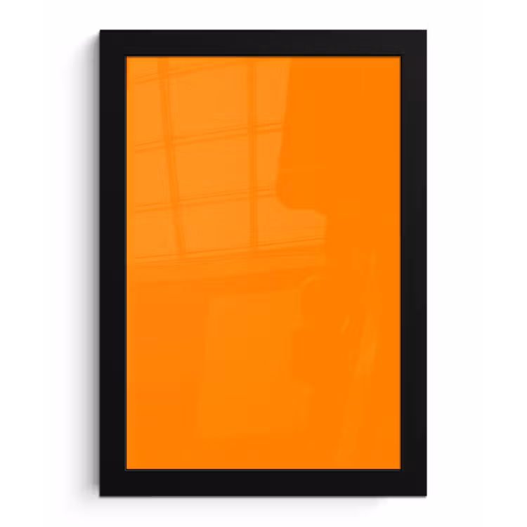 Marigold - Glow - Oranje fotolijst zwart zonder passe partout klein 224 -3d