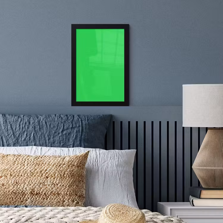 Mint - Green - Groen fotolijst zwart zonder passe partout klein 224 -sfeer3