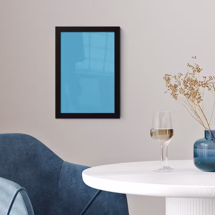 Ocean - Teal - Blauw fotolijst zwart zonder passe partout klein 224 -sfeer4