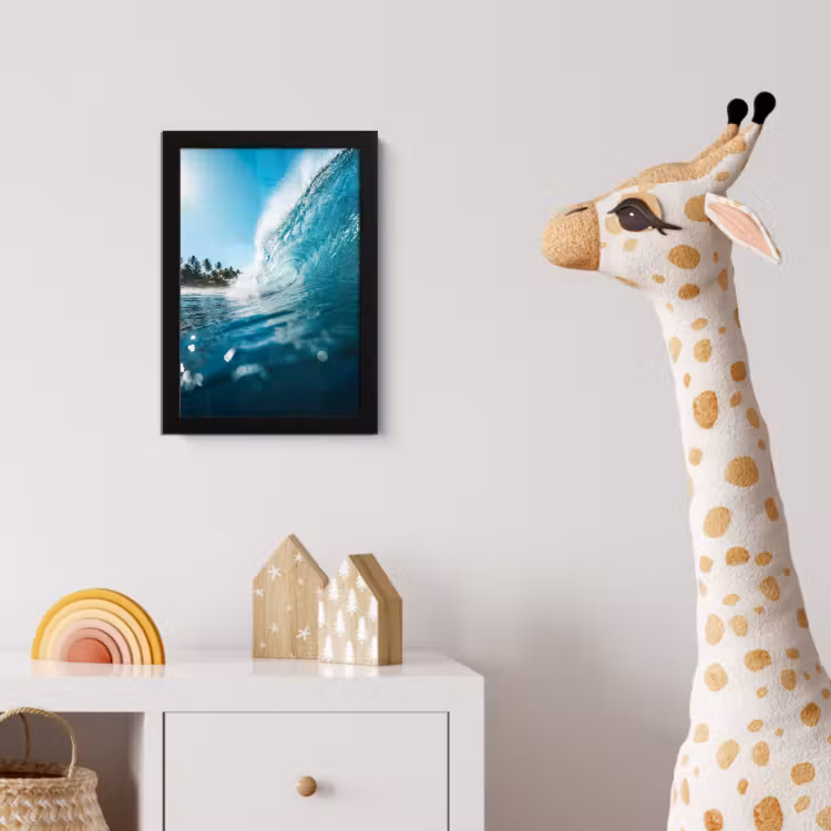 Oceaan - Golf - Strand - Natuur - Blauw fotolijst zwart zonder passe partout klein -usfeer4_kinderkamer
