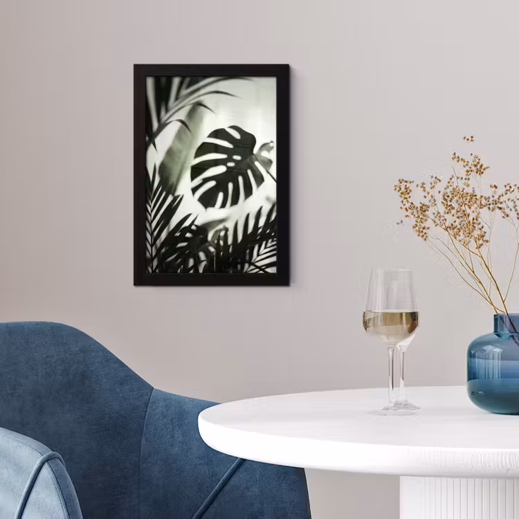 Planten - Bladeren - Natuur - Minimalistisch - Groen fotolijst zwart zonder passe partout klein -sfeer4
