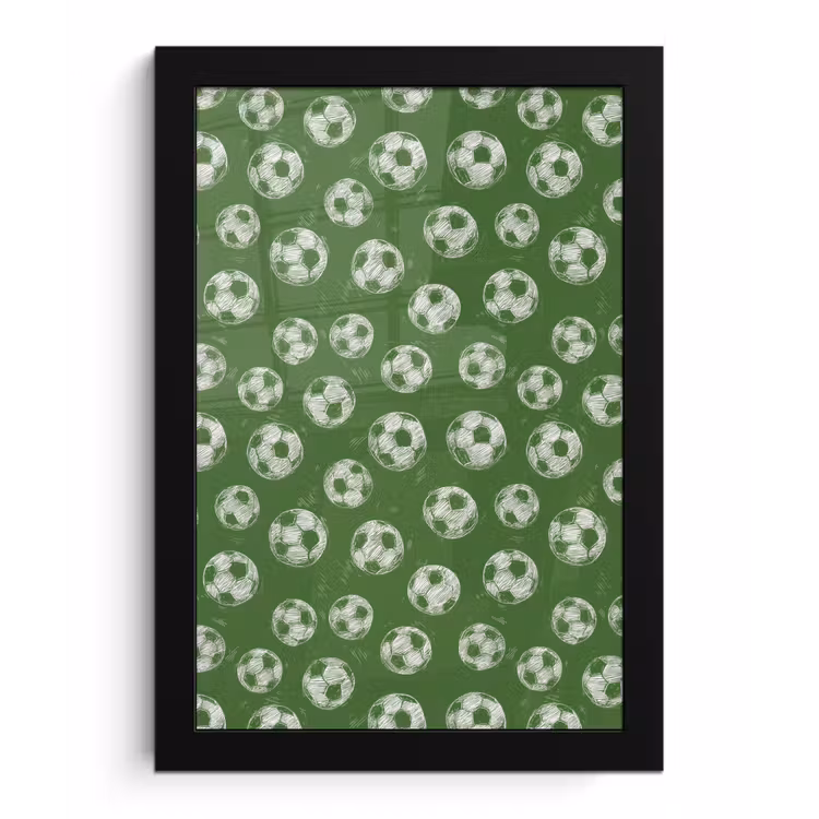 Voetbal - Sport - Groen fotolijst zwart zonder passe partout klein 224 -3d