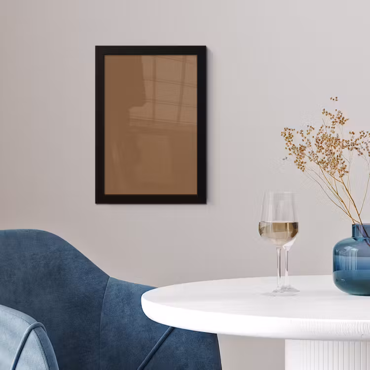 Soft - Walnut - Bruin fotolijst zwart zonder passe partout klein 224 -sfeer4