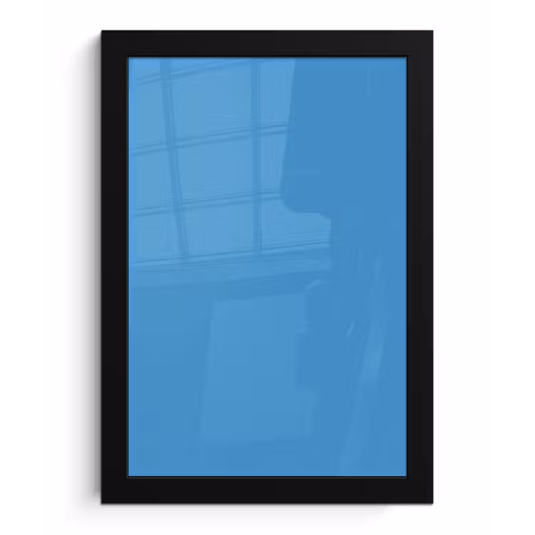 Steel - Blue - Blauw fotolijst zwart zonder passe partout klein 224 -3d
