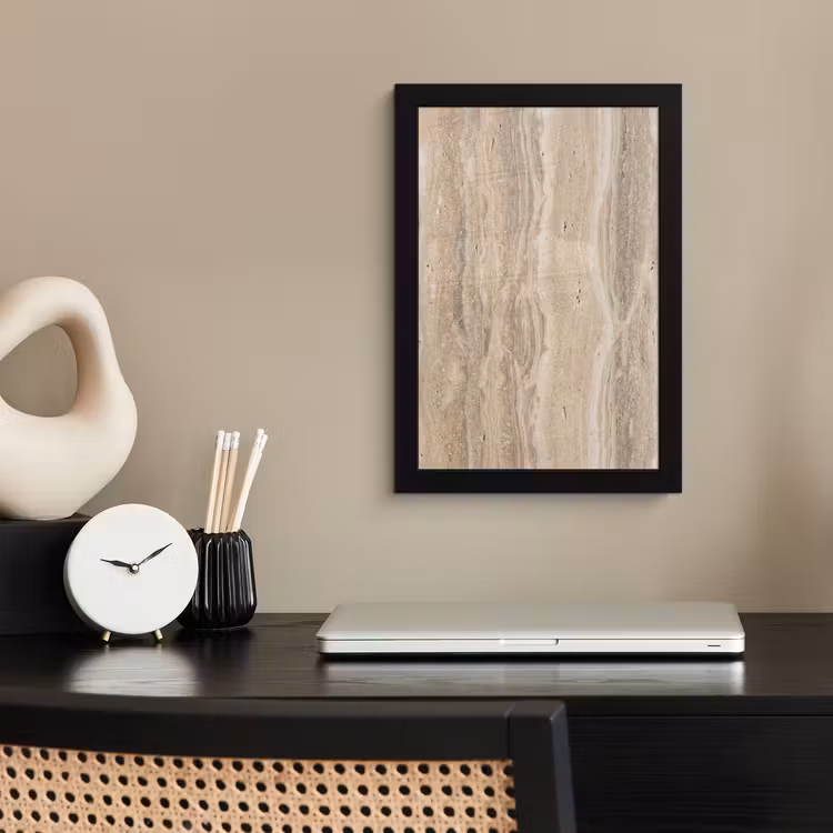 Steen - Patroon - Textuur - Natuurlijk - Beige fotolijst zwart zonder passe partout klein -sfeer1