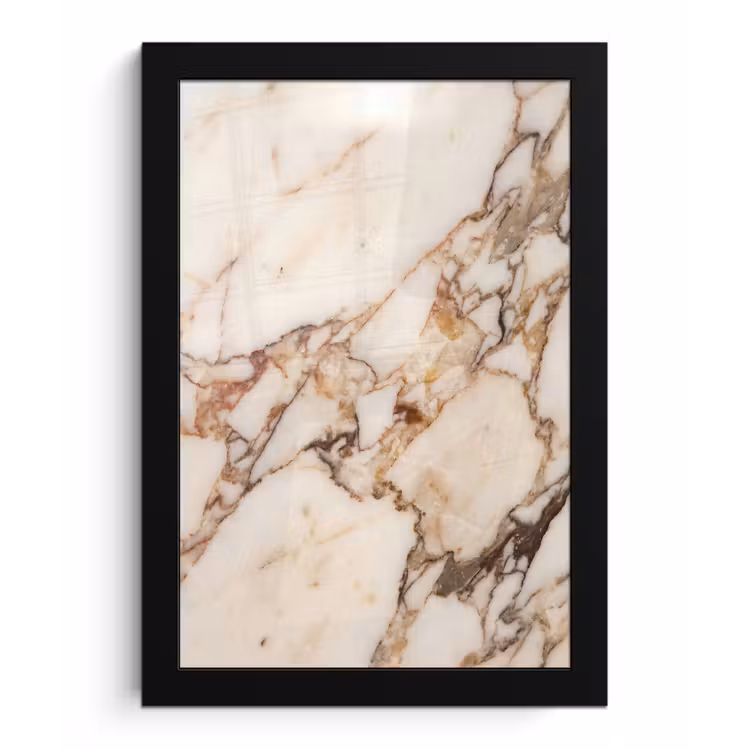 Textuur - Gesteente - Aderen - Abstract - Wit fotolijst zwart zonder passe partout klein -3d