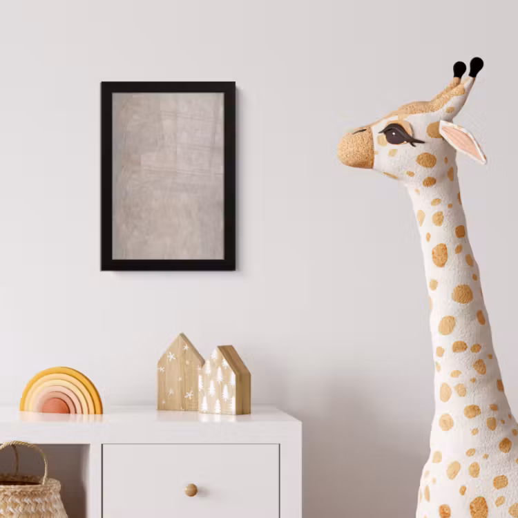 Textuur - Wand - Modern - Beige - Abstract fotolijst zwart zonder passe partout klein -usfeer4_kinderkamer