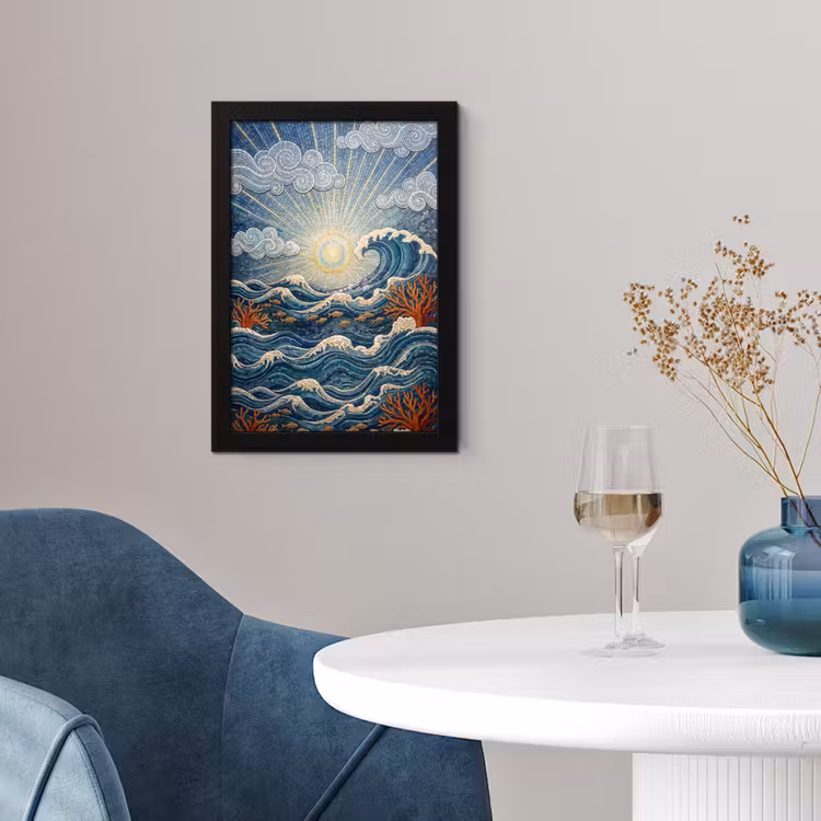 Onderwater - Koraal - Vis - Natuur - Kunst fotolijst zwart zonder passe partout klein -sfeer4