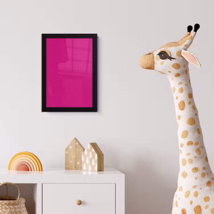 Velvet - Magenta - Roze fotolijst zwart zonder passe partout klein 224 -usfeer4_kinderkamer