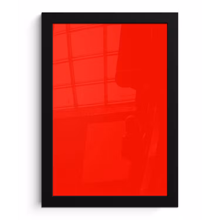 Vibrant - Vermilion - Rood fotolijst zwart zonder passe partout klein 224 -3d
