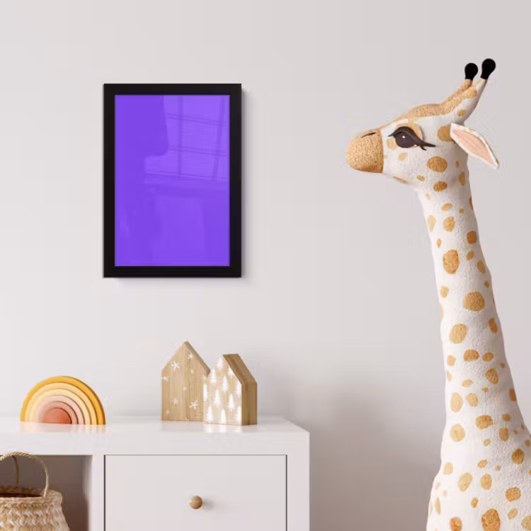 Vivid - Violet - Paars fotolijst zwart zonder passe partout klein 224 -usfeer4_kinderkamer