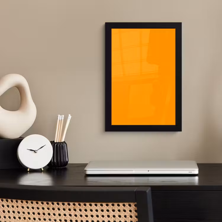 Warm - Ochre - Oranje fotolijst zwart zonder passe partout klein 224 -sfeer1