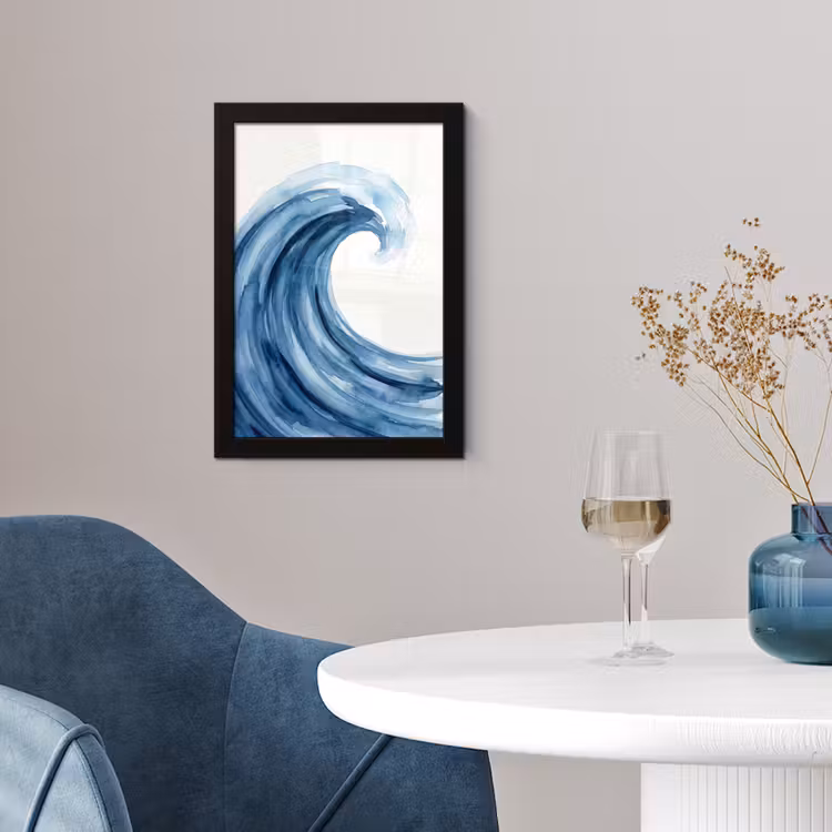 Water - Beweging - Natuur - Modern - Blauw fotolijst zwart zonder passe partout klein -sfeer4