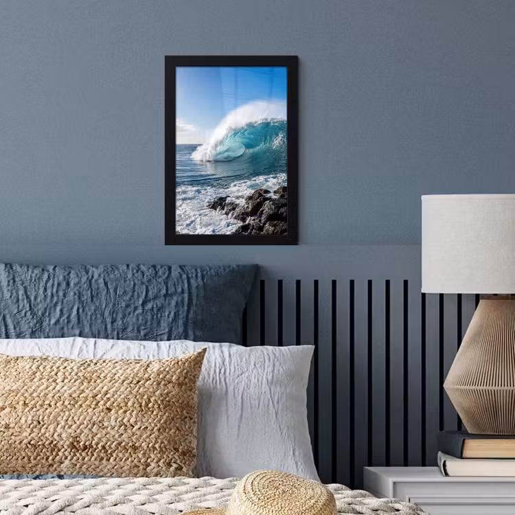 Golf - Oceaan - Brekend - Water - Blauw fotolijst zwart zonder passe partout klein -sfeer3
