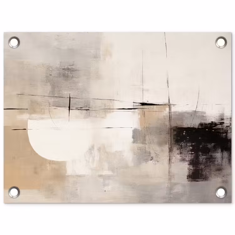 Abstract - Kunst - Grijs tuinposter los doek klein -3d