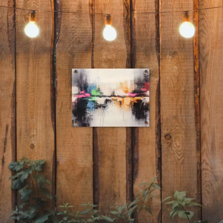 Abstract - Kleurexplosie - Landschap tuinposter los doek klein -sfeer1