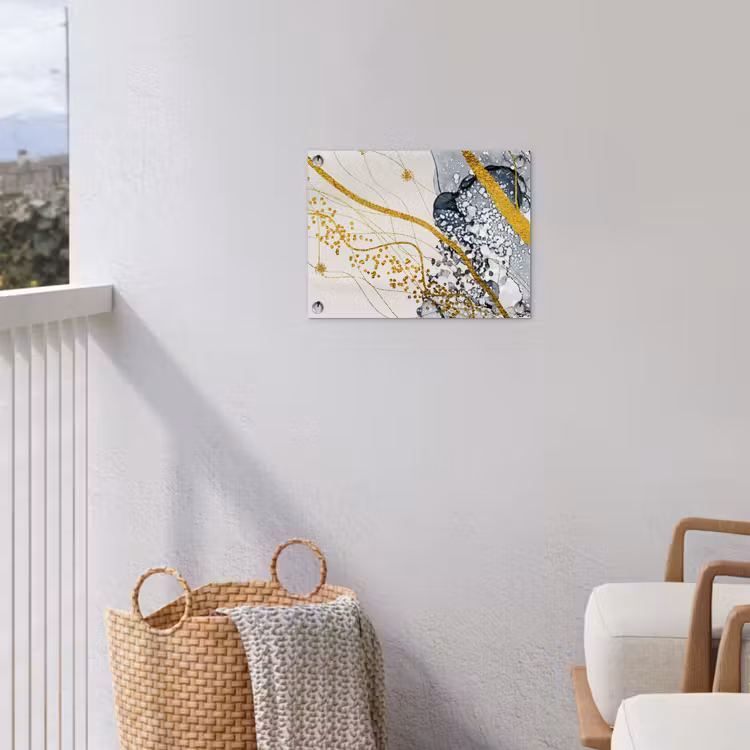 Abstract - Goud - Natuur - Kunst tuinposter los doek klein -sfeer8