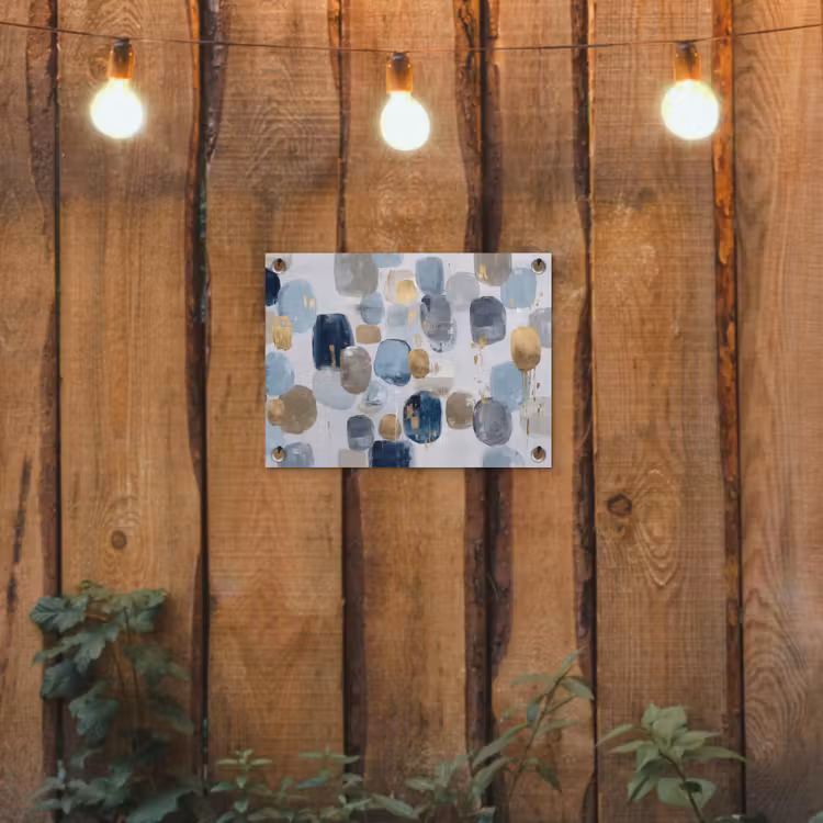 Abstract - Goud - Vormen tuinposter los doek klein -sfeer1