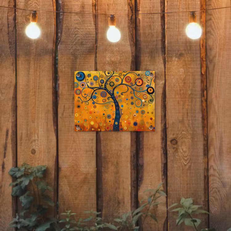 Abstract - Boom - Levensboom - Modern tuinposter los doek klein -sfeer1