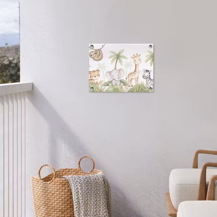 Dieren - Jungle - Pastel tuinposter los doek klein -sfeer8