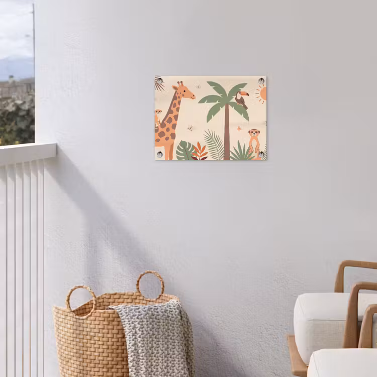 Dieren - Tropisch - Safari - Kleurrijk tuinposter los doek klein -sfeer8