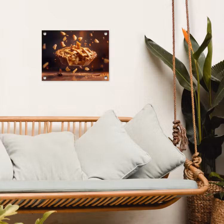 Appel - Taart - Warm - Eten tuinposter los doek klein -sfeer7