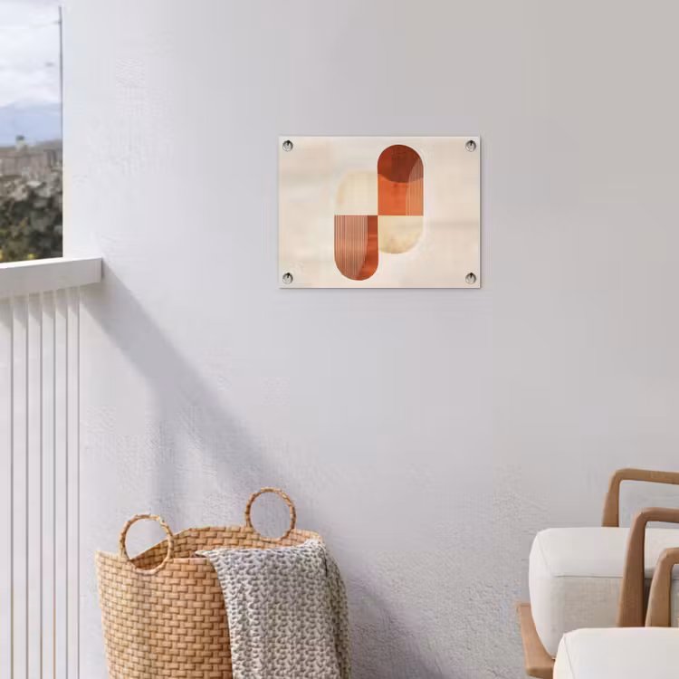 Bogen - Beige - Vormen tuinposter los doek klein -sfeer8
