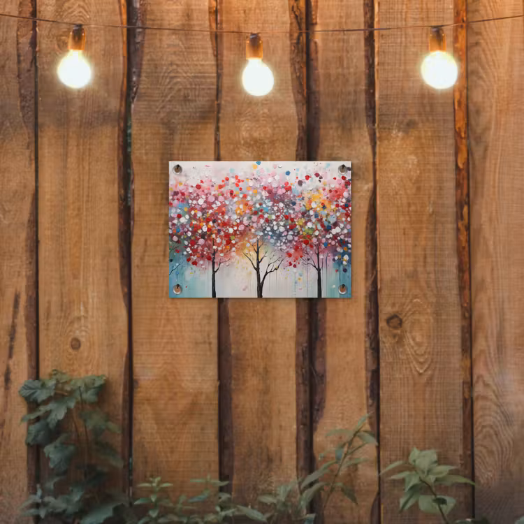Kunst - Bomen - Natuur - Acryl tuinposter los doek klein -sfeer1