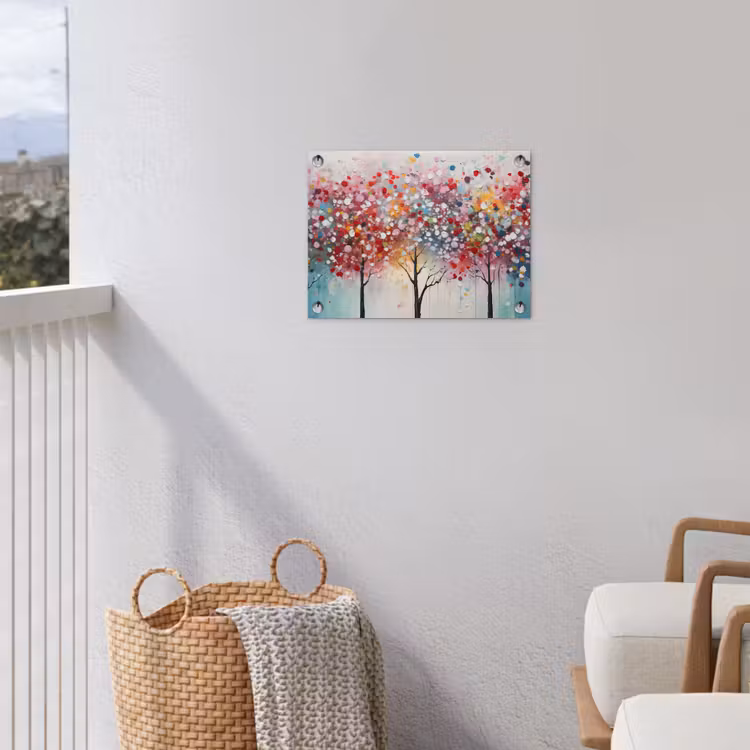 Kunst - Bomen - Natuur - Acryl tuinposter los doek klein -sfeer8