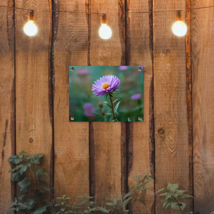 Aster - Paars - Bloem - Blaadjes tuinposter los doek klein -sfeer1