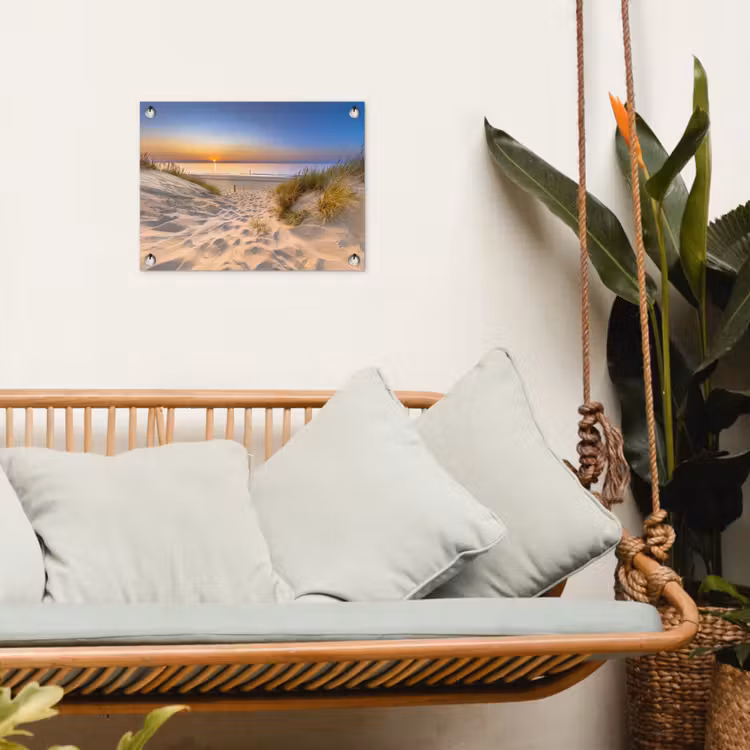 Avondrust aan Zee tuinposter los doek klein -sfeer7