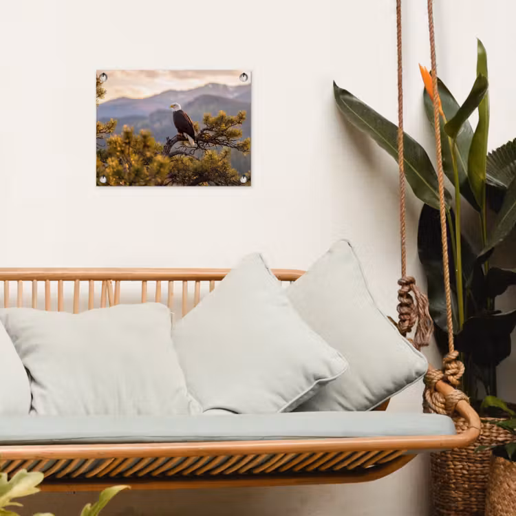 Zeearend - Boom - Bergen - Groen tuinposter los doek klein -sfeer7