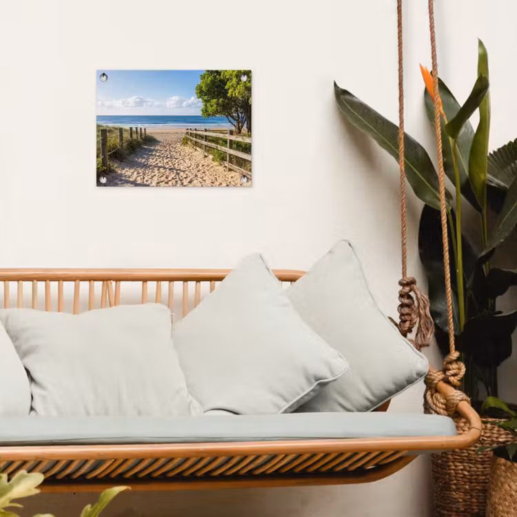 Strand - Zandpad - Oceaan - Natuur tuinposter los doek klein -sfeer7