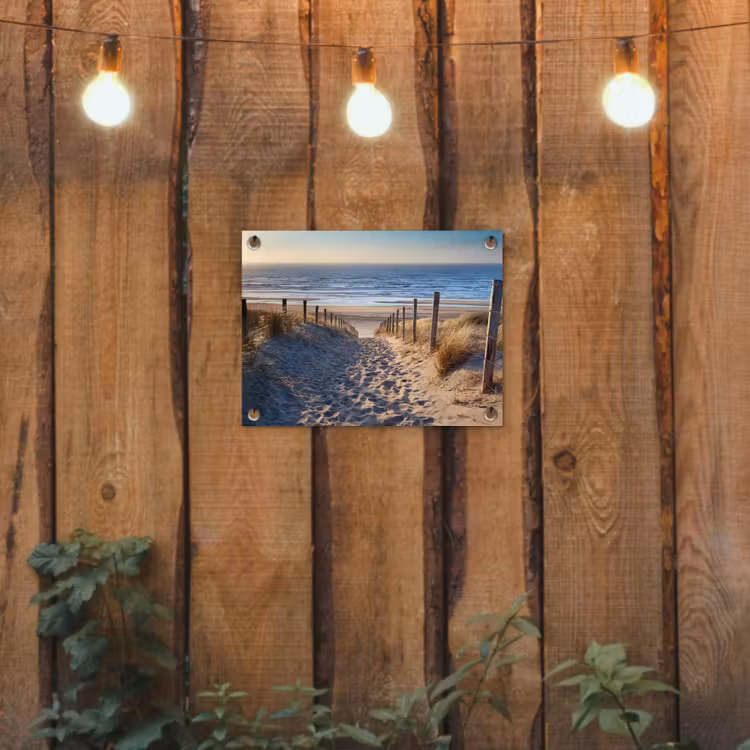 Strand - Zee - Nederland - Duinen - Zon tuinposter los doek klein -sfeer1