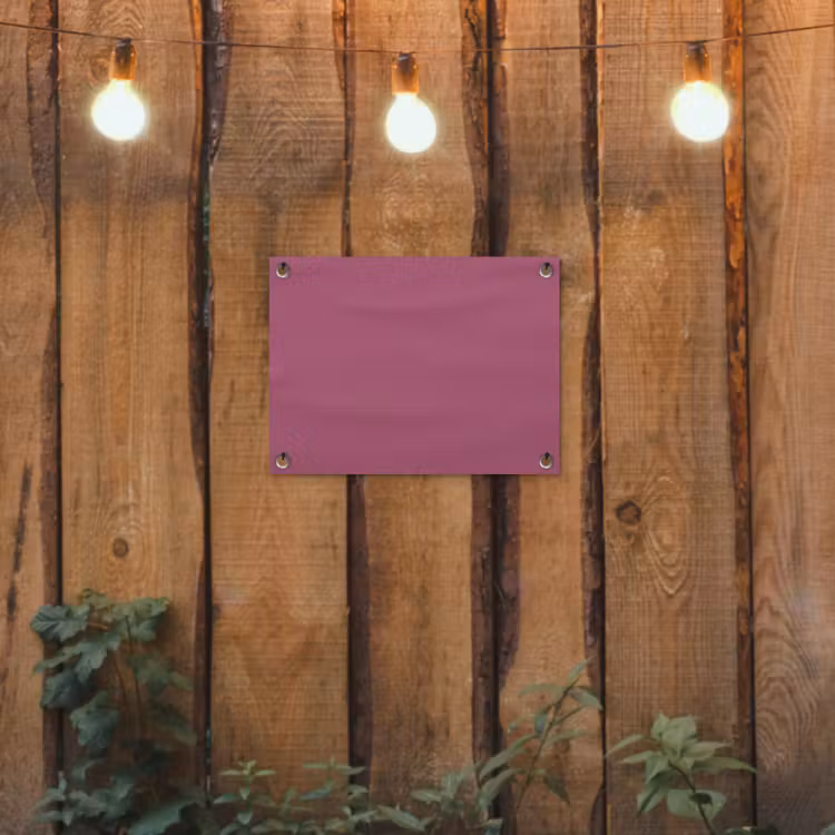 Berry - Roze -Pink tuinposter los doek klein 239 -sfeer1